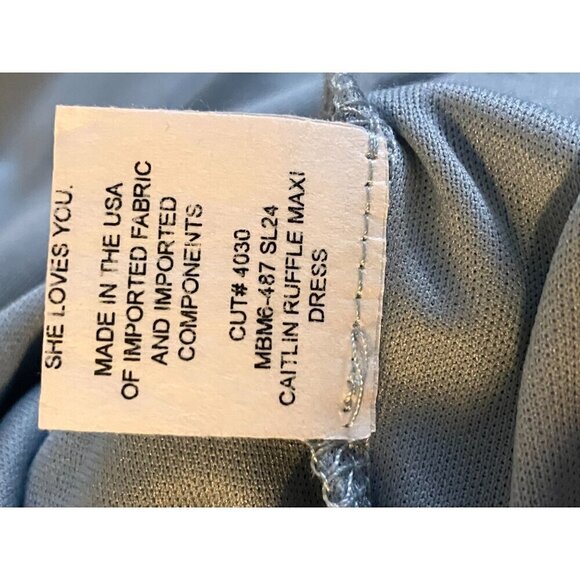 Show Me Your Mumu Caitlin Ruffle Maxi Dress M Bridesmaid Romantic Flowy Sheer - Picture 10 of 10